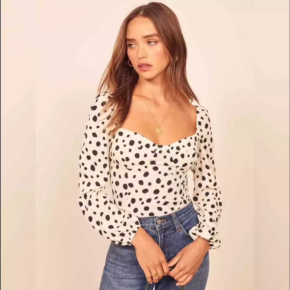 Reformation Reign Top in Ink Blot